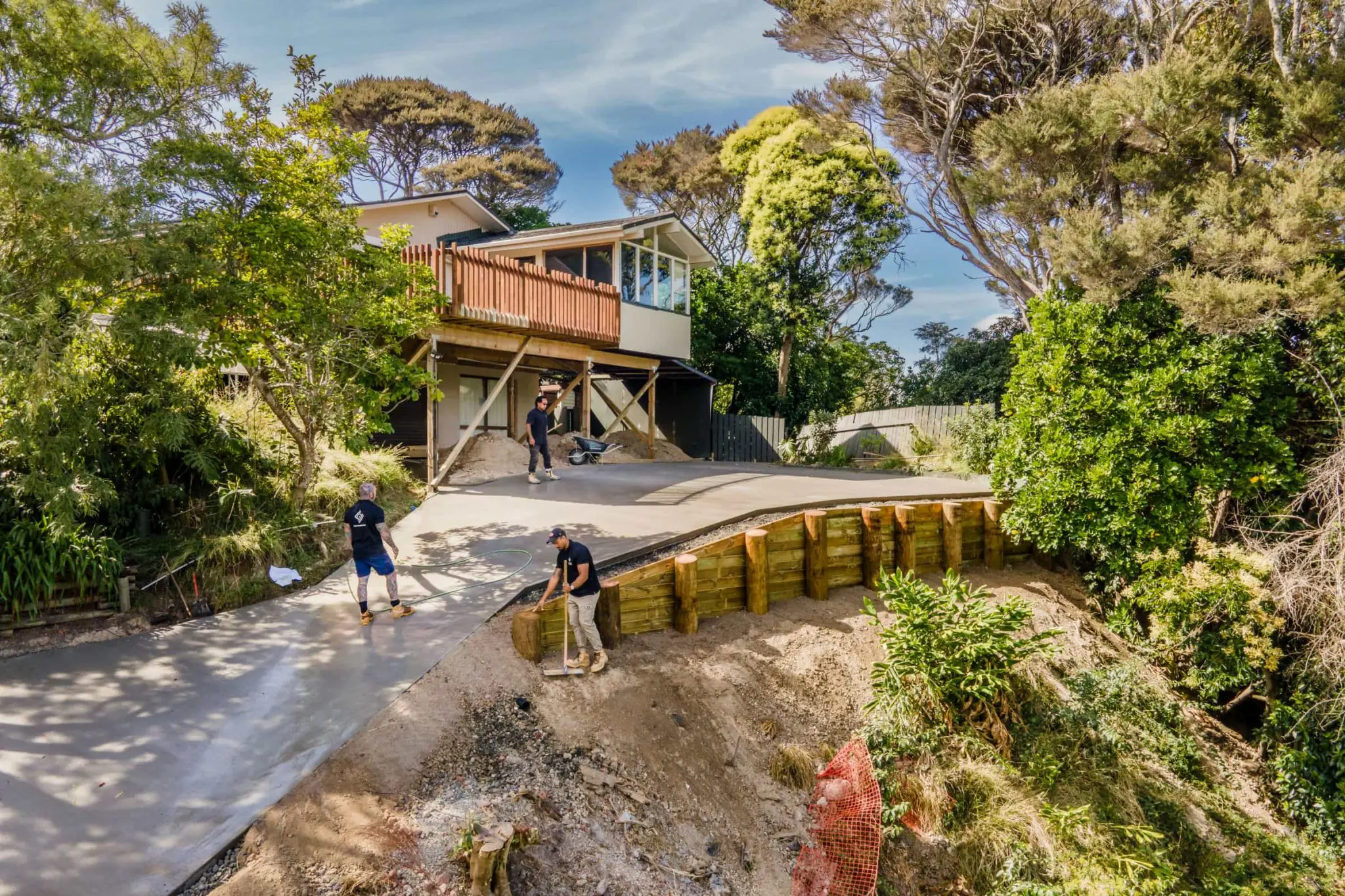 Auckland driveway site excavated and prepared